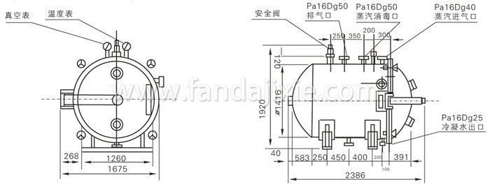 圓形靜態真空干燥機結構示意圖 圓形靜態真空干燥機結構示意圖